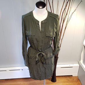 BANANA REPUBLIC army green dress